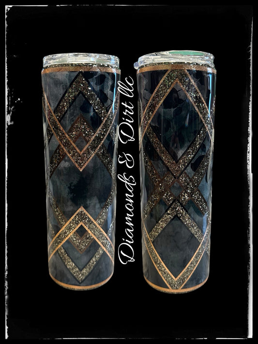 30oz Skinny Grunge Floral